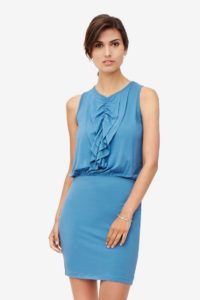 Blue nursing dress with frills